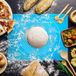 Azomor® Extra grote flexibele deegschraper voor veelzijdig gebruik in de keuken - Bleu