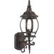 Bakaji Vittoriaanse klassieke tuinlantaarn van aluminium kleur grijs antiek kleur messing IP44 E27 (1 wandlamp)