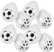 Boland 18x Voetbal themafeest ballonnen - ca. 25 cm - Wit