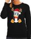 Bellatio Decorations Foute Kersttrui/sweater voor dames - Merry Christmas - zwart - kerst pinguin M