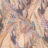 A.S. Création Levendige Bladeren Behang Natuurprint Vliesbehang Beige Blauw Bruin 53x1005cm