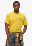 Superdry - Wijdvallend Tattoo Neo Trad T-shirt - Heren - Maat M - Katoen - Jersey - Ronde hals - Korte mouw - Logo - Oil Yellow