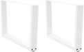 Syfax Salontafelpoten 2 st V-vormig 70x(42-43,3) cm staal wit
