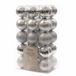 Decoris kerstballen - 30x st - zilver - D6 cm - kunststof