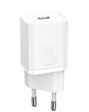 Baseus Super Si 20W USB-C Snellader Wit