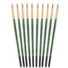 Tristar Serie 104 kwastenset, rond, synthetische borstels, nr. 10, goud/groene handgreep, 10 stuks