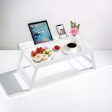 OEM Bamboe Bamboe ontbijttafel met handgrepen en inklapbare schotten