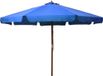 vidaXL Parasol met houten paal 330 cm azuurblauw