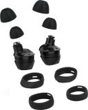 kwmobile 4x cover voor in-ear oortjes geschikt voor Samsung Galaxy Buds / Buds Plus - Vervangende oordopjes in zwart