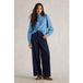 White Stuff Pauline Embroidered Top Denim Multi