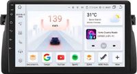 BMW Autoradio met Bluetooth et CarPlay pour E46 M3 318/320/325/330/335 – compatible avec Apple et Android – système audio avec système de navigation – 4 Go RAM, 32 Go mémoire interne