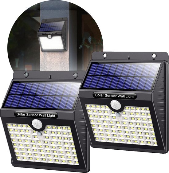 Vivid Green Solar Buitenlamp met Bewegingssensor - Buitenverlichting Zonne Energie - Tuinverlichting - Wandlamp Buiten - Met Sensor