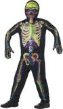 Smiffy's Glow in the dark skelet skinsuit kinderen - maat 13 jaar