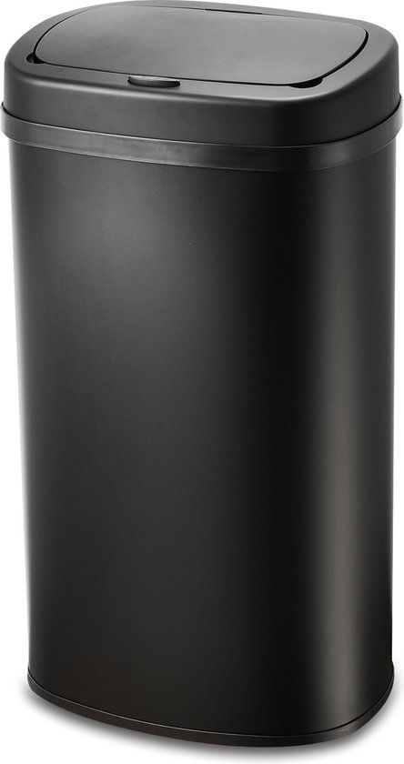 Bayt Prullenbak - 60 Liter Oval Touch Waste Bin - Black