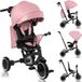 Lionelo Tris Plus Driewieler 2in1 – Kinderwagen & Driewieler – 360° Draaibare Zitting – Vanaf 9 Maanden tot 5 Jaar (25 kg) – Grote PU Anti-Lek Wielen – Verstelbare Rugleuning – Ouderstuur – Vrijloopfunctie – Inclusief Accessoireset