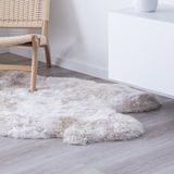 Sheepskin House Merino Vierdubbele Schapenvacht Langharig 170x110cm Linen