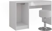 Vicco Sherry Kaptafel – 119.8 cm met kruk Wit/wit hoogglans