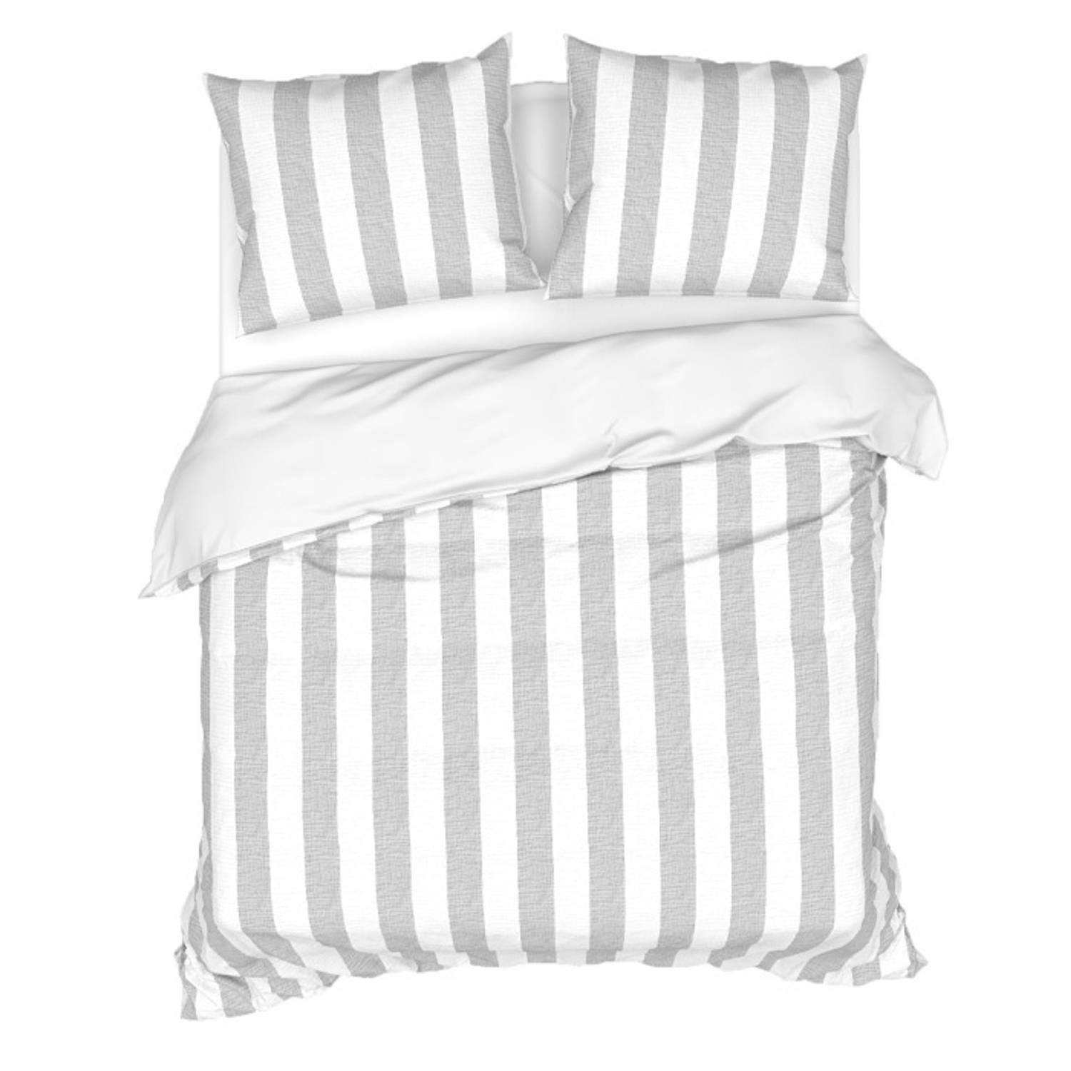 Heckett & Lane Quinn Dekbedovertrek - Flint Grijs - 140x200/220 cm - Katoen