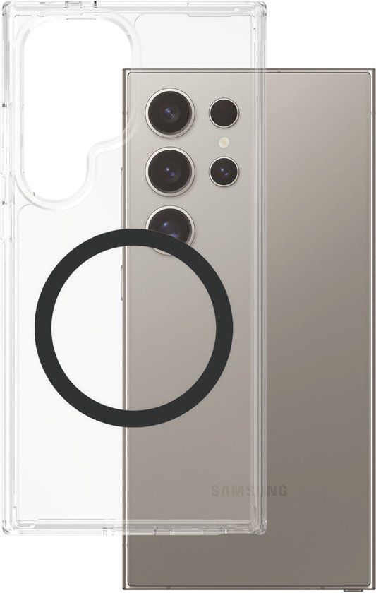 CARE by PanzerGlass Flagship Case - Transparant Urban Combat w. - Zwart QI Module Samsung S25 Ultra