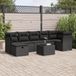 Maison Exclusive - Ensemble de meubles de jardin 8 pièces avec canapé et coussins, noir, en polyrotin
