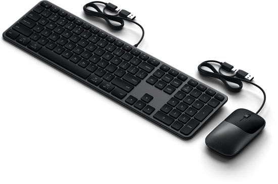 Satechi Slim CLX3 Bekabeld Mouse & Toetsenbord Combo - Zwart
