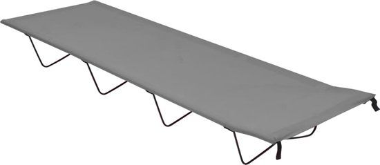 vidaXL Campingbed 180x60x19 cm Oxford stof en staal Grijs