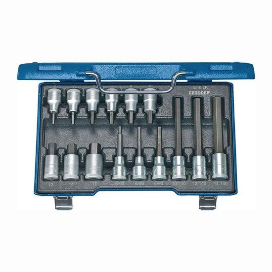 Gedore Dopsleutel-bitinzetset 1/2 (12.5 mm) 15-delig