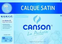 Papier Canson Papier calque A4 - 21x29,7cm - 90g - 12 feuilles