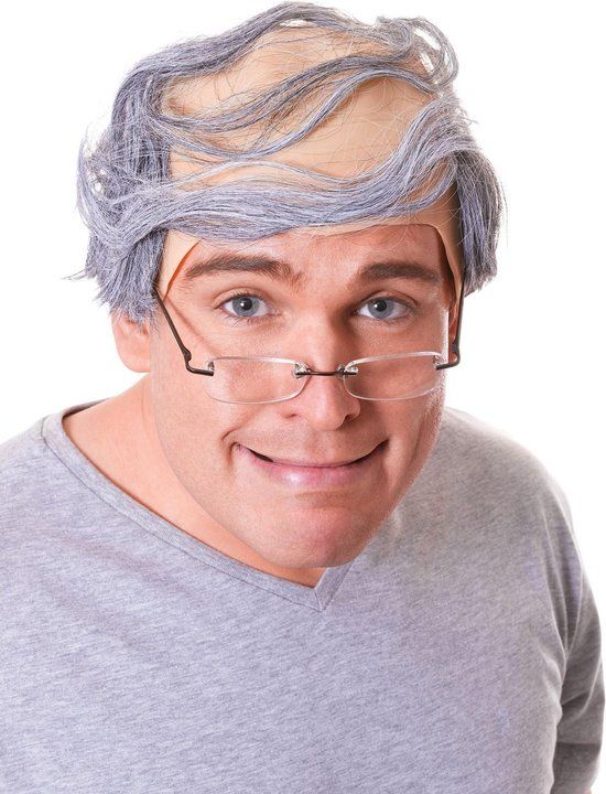Bristol Novelty Ltd Bristol Novelty Mens Nearly Bald Man Wig (Grey)
