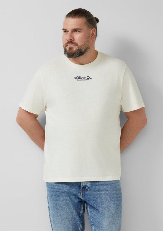 s.Oliver Big Size s.Oliver T-shirt crème katoen 3XL