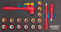 HAZET Dopsleutelset - geïsoleerd 163-580/18 - 3/8 inch (10 mm) vierkant hol - Buitentwaalfkant tractieprofiel - 18-delig - 8 - 22