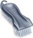 Everyday Essentials Brosse à récurer rigide en plastique pour sol avec grattoir Argent métallique