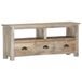 VidaXL meuble TV 110x30x50 cm bois de manguier massif gris