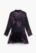 Desigual Damesjurk Lina Zwart Gebloemd Lange Mouw Ronde Hals Kort Polyester L