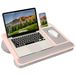 LAPGEAR Home Office Pro Lap Desk met polssteun, muismat en telefoonhouder - roze - geschikt voor laptops tot 15,6 inch - stijl nr. 91604