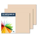 Raylu Paper® - A3 50 stuks, 180 g/m², 420 x 297 mm, gekleurde A3-dozen met soft-touch, perfect voor verband, kantoor, tekenen en knutselen (crème)