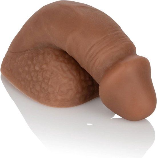 Calexotics Silicone Packing Penis - 10.25 cm - Medium Dark