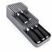 Stegger Messenblok Lade Grijs Kunststof - Messenhouder Voor 18 Messen - 39x14,5x7,5 cm