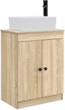 vidaXL Badkamermeubel met Wasbak Sonoma Eiken 54 x 35 x 83 cm