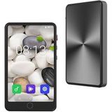 ELVANZA MP3/MP4-speler met Full HD-scherm, draagbare MP3-speler met groot scherm, draagbare MP4-speler, zwart, 16 GB