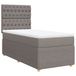 vidaXL Boxspringbed met matras, taupekleurig, 90x200 cm, met stoffen bekleding