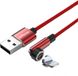 DrPhone iONIC - 540º Roterende Magnetische Kabel - 3A - Voor Lightning - 480Mbp/s Data Transmissie - 2 Meter – Rood