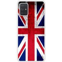 Verstevigd hoesje met sublimatie bedrukking, compatibel met Samsung Galaxy A71 Drapeau angleterre