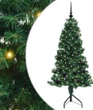 vidaXL Hoek Kunstkerstboom met 150 LED Groen 150 cm PVC en Metaal