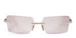 Dita Eymori Lunettes de soleil unisexe doré rectangulaires rose