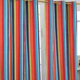 Homescapes Gordijnen met oogjes multi-strepen set van 2 100% katoen, 182 x 137 cm