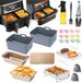 Ibenzoa® Set d'accessoires pour friteuse à air, convient pour Ninja AF400EU/AF451EU/AF500EU/AF500EUCP (9–10,4 litres, XXL) – Moule en silicone, vaporisateur d'huile 200 ml, grille & moule, acier inoxydable 304