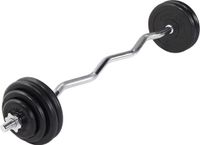 Gorilla Sports EZ-Curlset 35 kg - Rubber - Halter met gewichten -30 mm