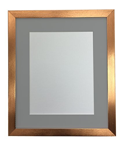 FRAMES BY POST 0.75 Inch Bronzen Fotolijst met Donkergrijs Mount 8 x 6 Afbeeldingsgrootte 6 x 4 Inch Plastic Glas