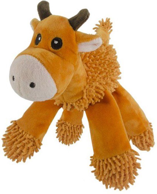 Fuzzle Giraffe Dog Toy - Orange - 22cm with 5 Squeakers